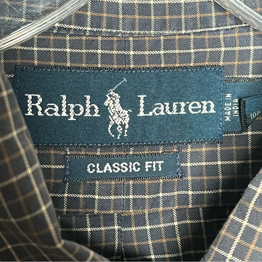 Ralph Lauren Sz XL Plaid Button Down Classic Fit Shirt Long Sleeve